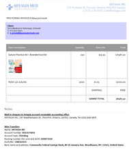 CUSTOM ORDER: GUS Medical & Veterinary Schools - Brad Schmidt - 250 Kits - 2000 Sutures - JUL 2026