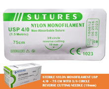 Pkg. Of 12 Sutures Thread with Needle -First Aid Field Emergency Practice and Training – For Practicing Suturing Doctors, Medical Students, Veterinarians and Nurses (Education and Demonstration only)