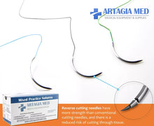 12 Medical Sutures & Needles for Suture Practice with Variety of Suture Materials and Sizes